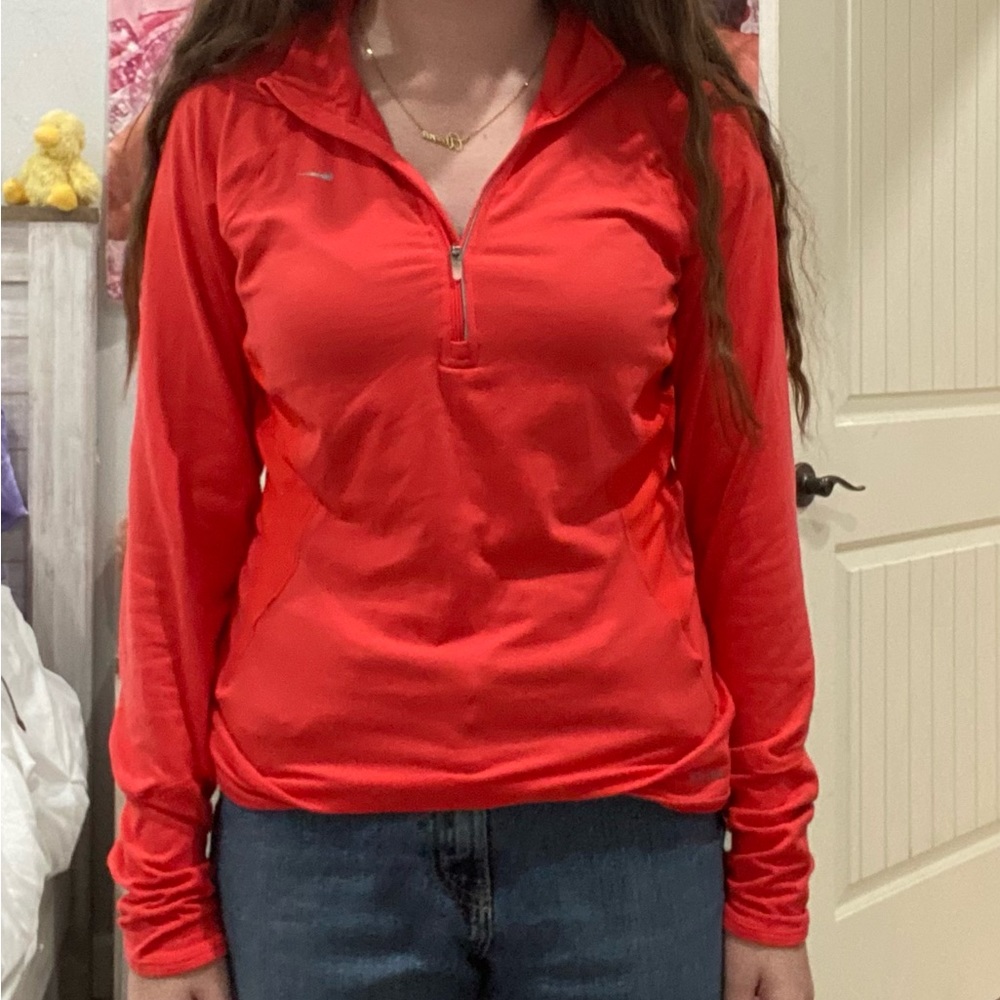 Red Nike pullover